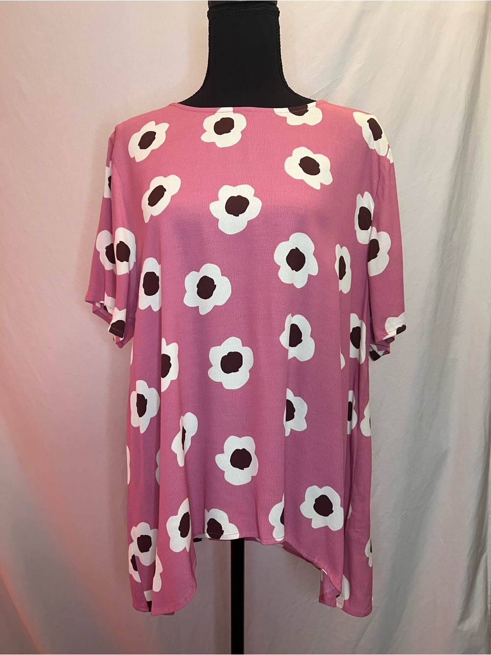 Mister Zimi Dusty Rose Floral Print Tunic Top